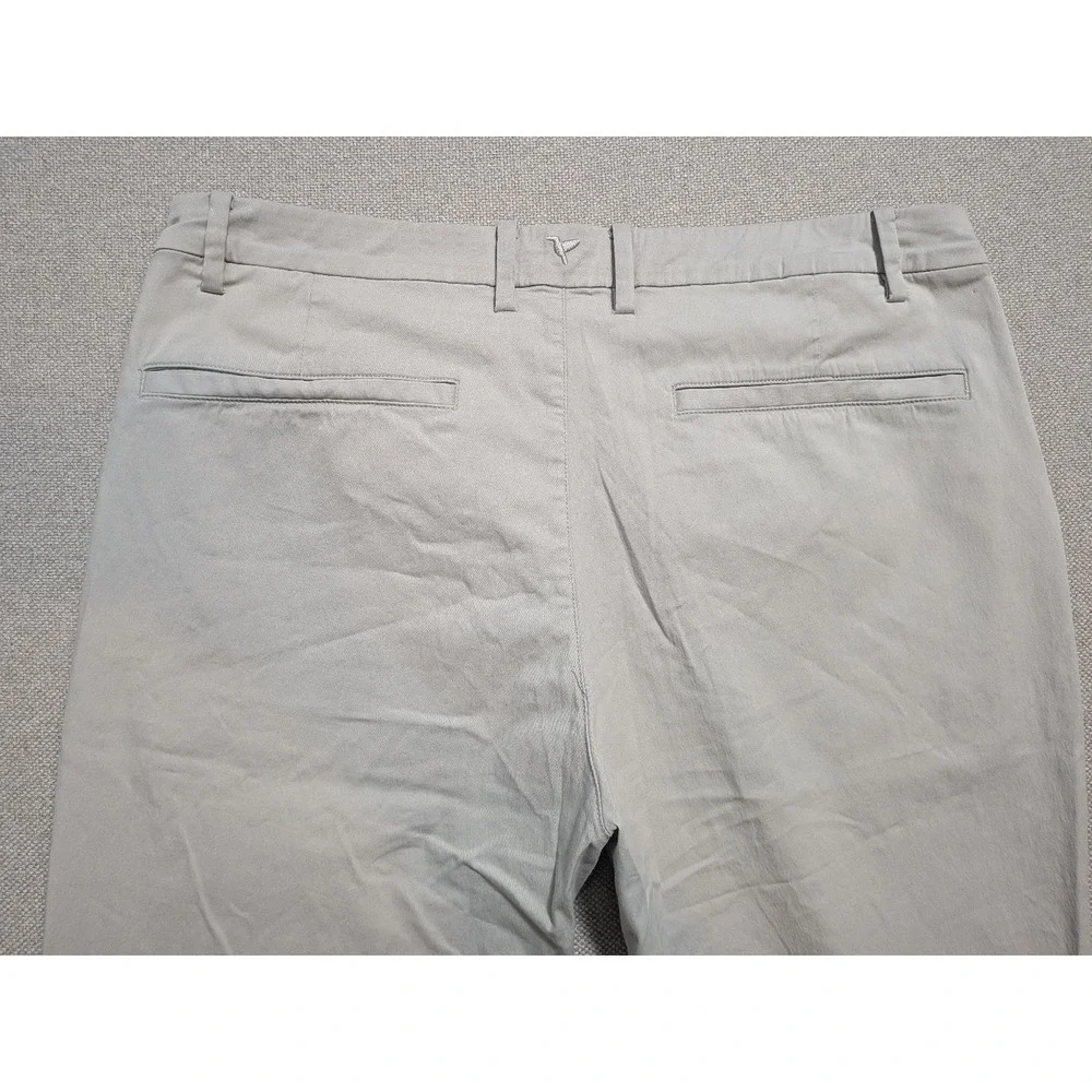 Birddogs Pants Men's Stone 36x32 Cotton Blend Stretch Chino Golf Travel